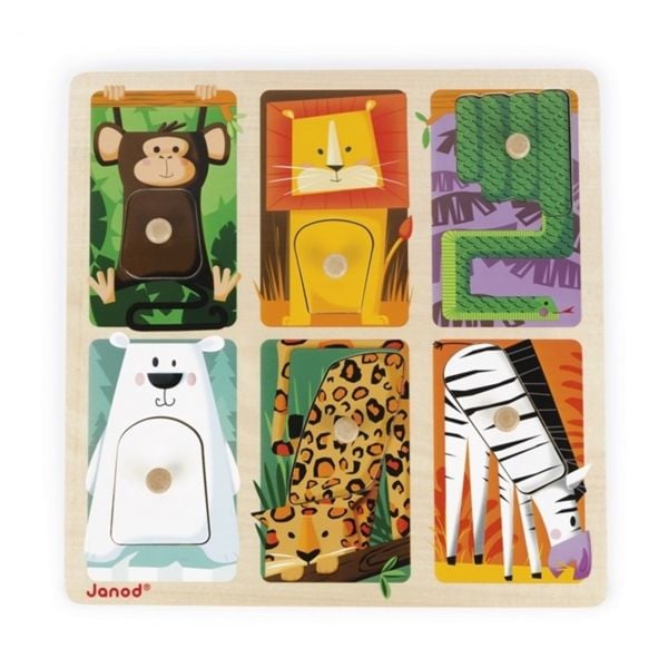 Janod Hissedilebilir Puzzle - Animals