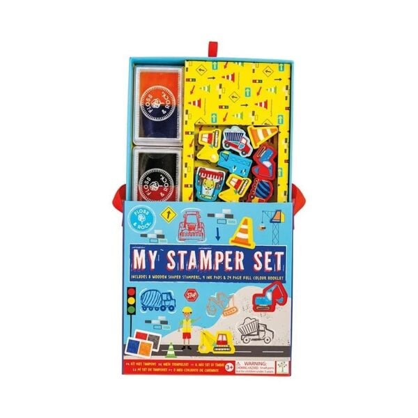 Floss Rock Stamper Ahşap Baskı Seti - Construction