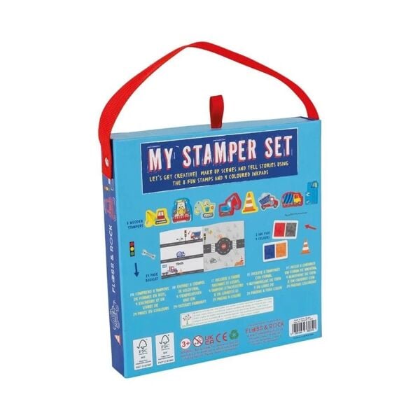 Floss Rock Stamper Ahşap Baskı Seti - Construction