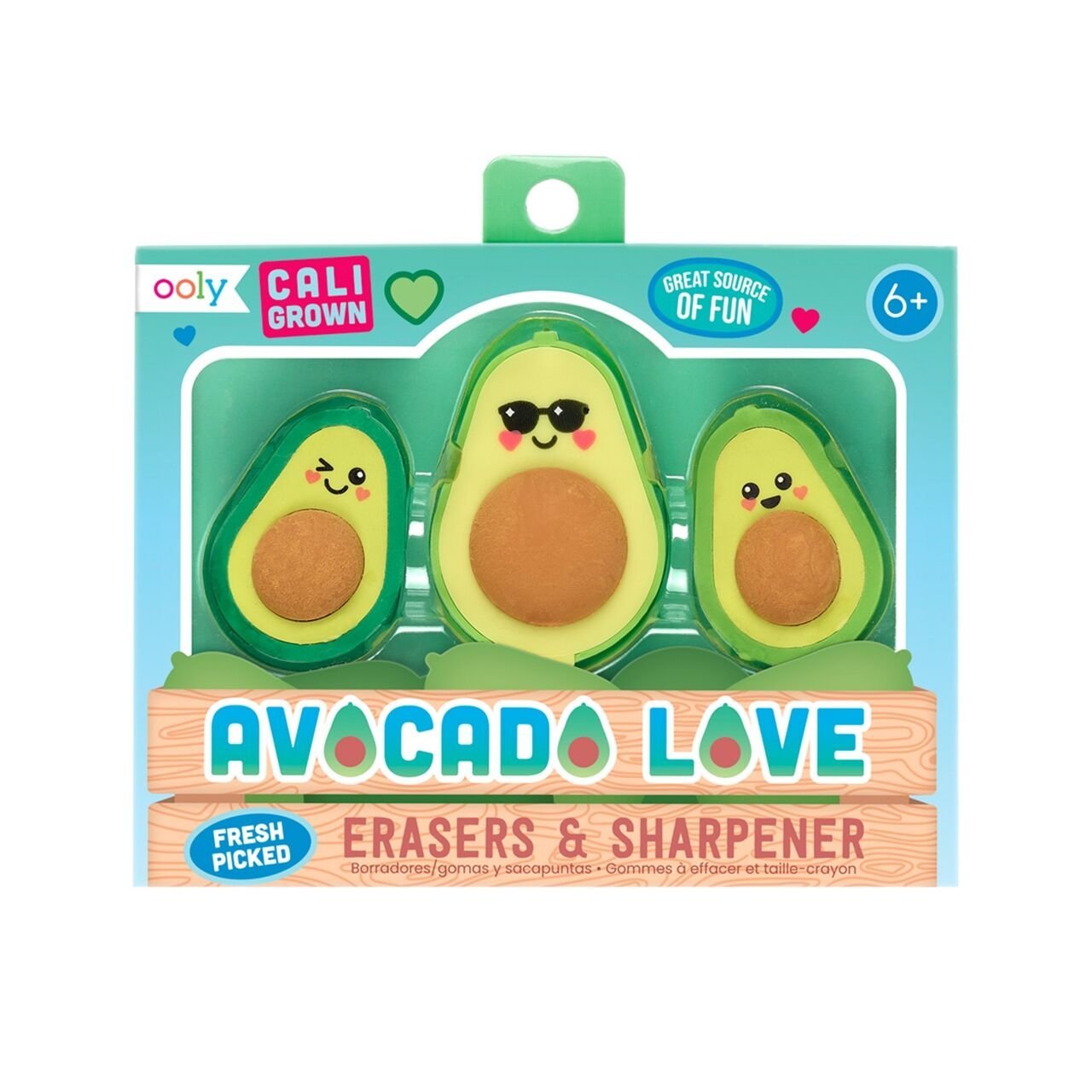 Ooly Avocado Love Silgi & Kalemtıraş3’lü Set