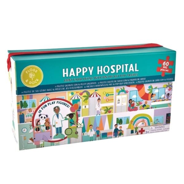 Floss Rock 60 Parça Pop Out Puzzle-Happy Hospital