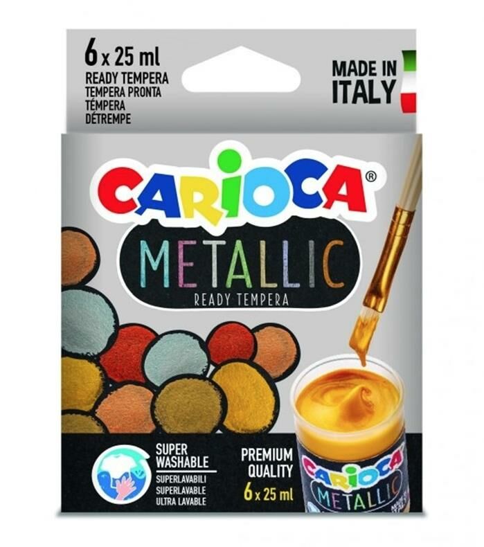 Carioca Guaj Boya Metalik 6 Renk x 25 gr