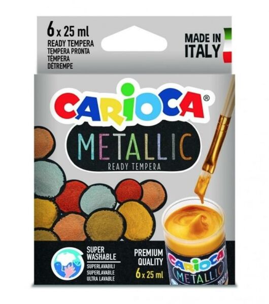 Carioca Guaj Boya Metalik 6 Renk x 25 gr