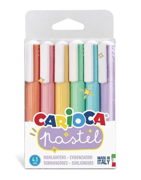 Carioca Pastel Renkler İşaretleme Kalemi - 6lı