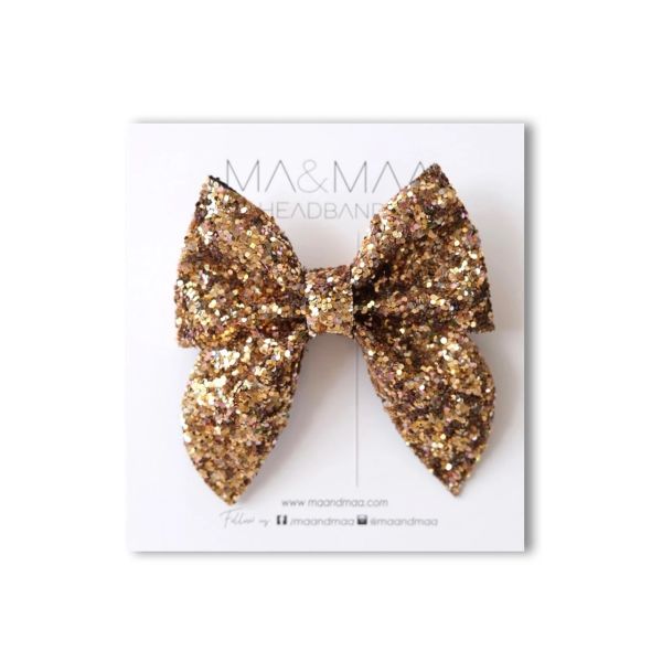 Ma&Maa Gold Diamond - Glitter Bow