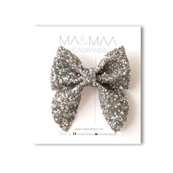 Ma&Maa Silver Diamond - Glitter Bow