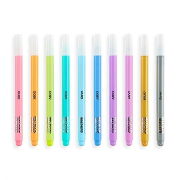 Ooly Color Lustre Fırça Uçlu 10lu Metalik Kalem