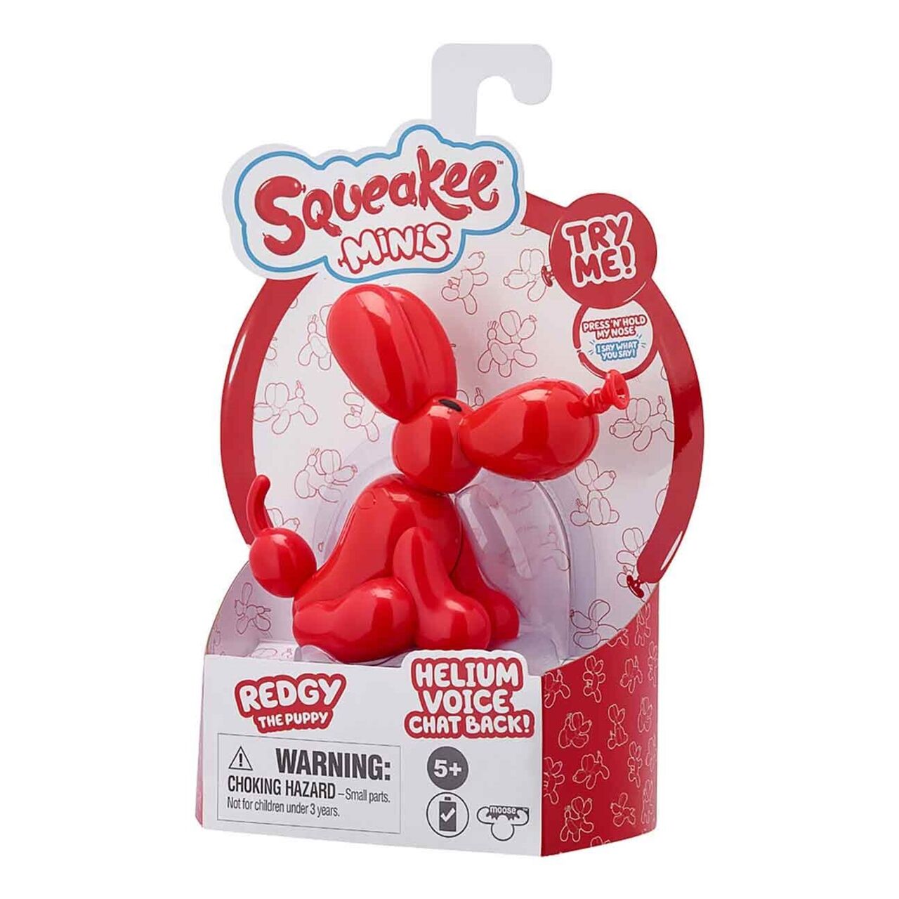 Squeakee Minis İnteraktif Balon Oyuncak Puppy Red