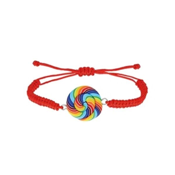 Rainbow Lollipop Bileklik - Kırmızı 