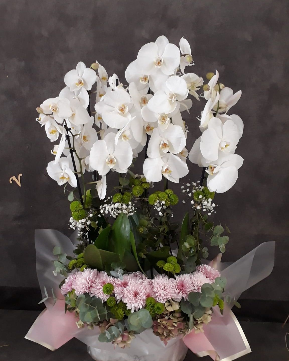 Kız İsteme Özel 6 dal beyaz orkide