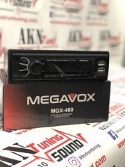 Megavox Mgvx-480 Bluetooth'lu Oto Teyp 2xUsb - Aux - 2x Rca