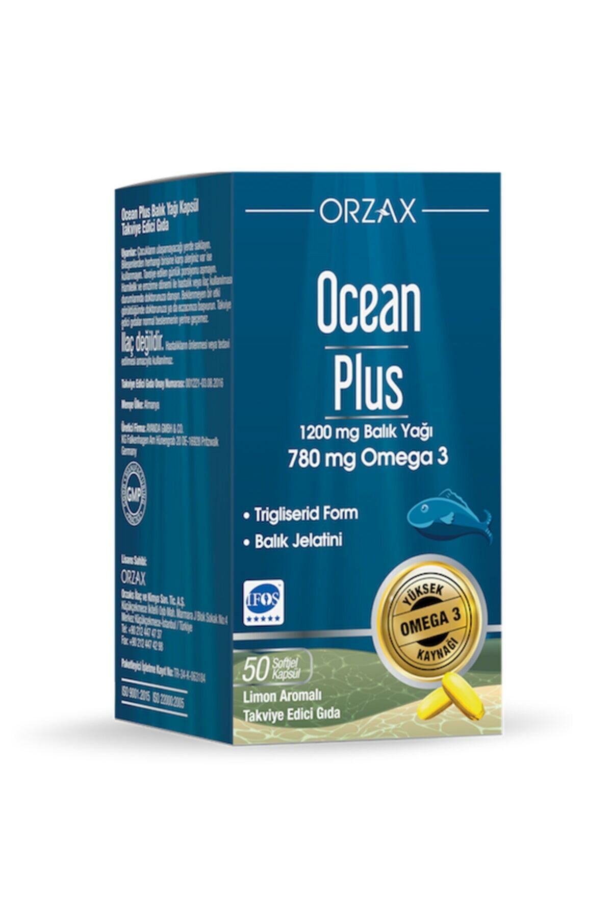 Ocean Plus 50 Kapsül Balık Yağı 1200 mg