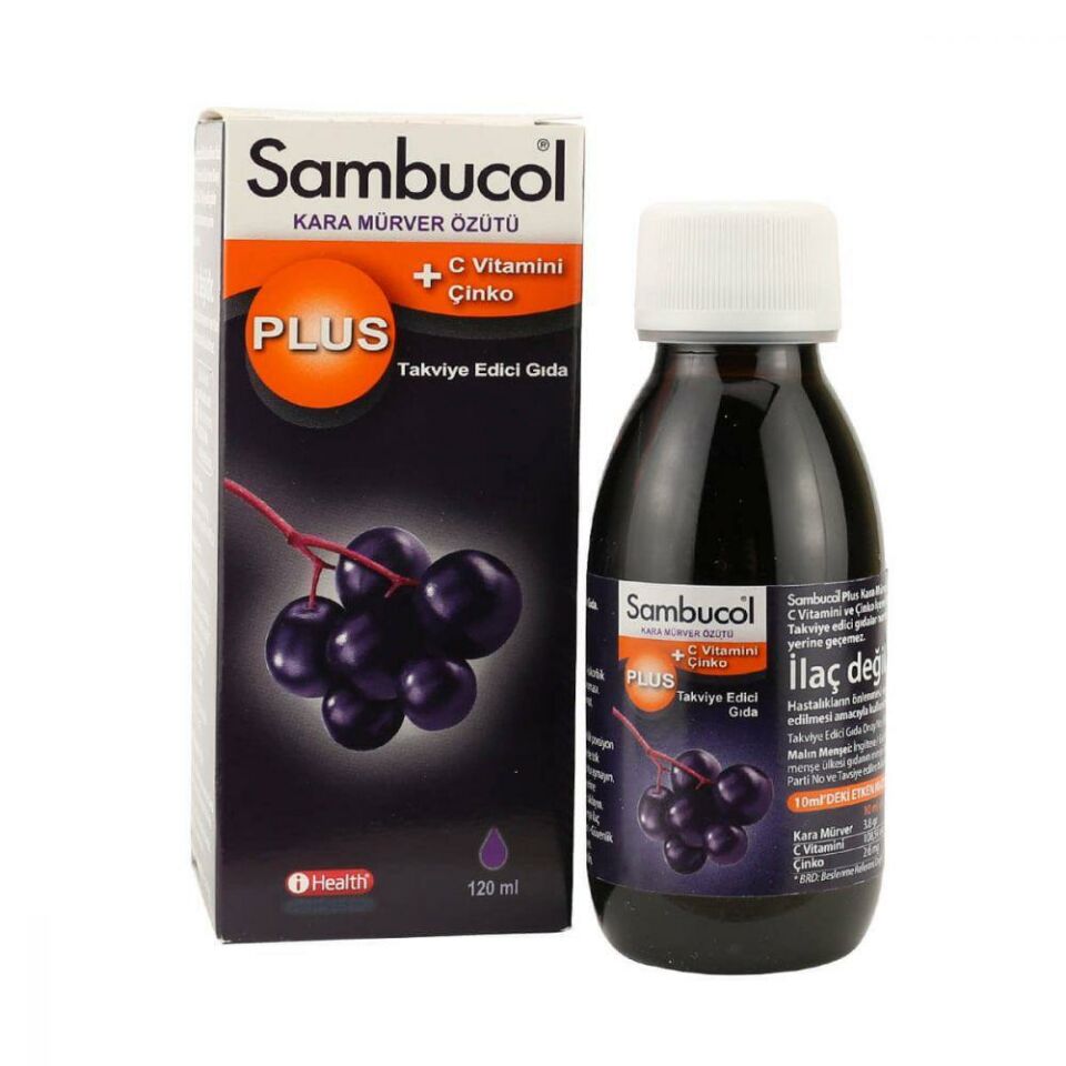 Sambucol Plus Şurup Kara Mürver Özütü 120 Ml