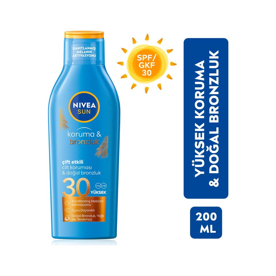Nivea Sun Güneş Sütü Koruma & Bronzluk Arttırıcı SPF30 200 ml