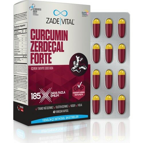 Zade Vital Zerdeçal Curcumin Forte 1000 mg 40 Kapsül