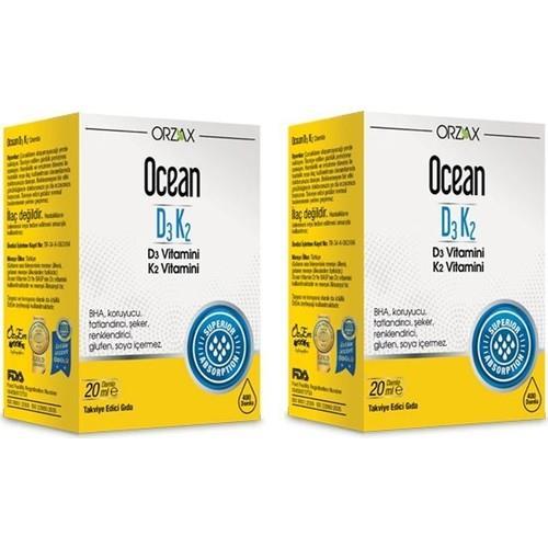 2 Adet - Ocean Vitamin D3K2 Damla 20 Ml
