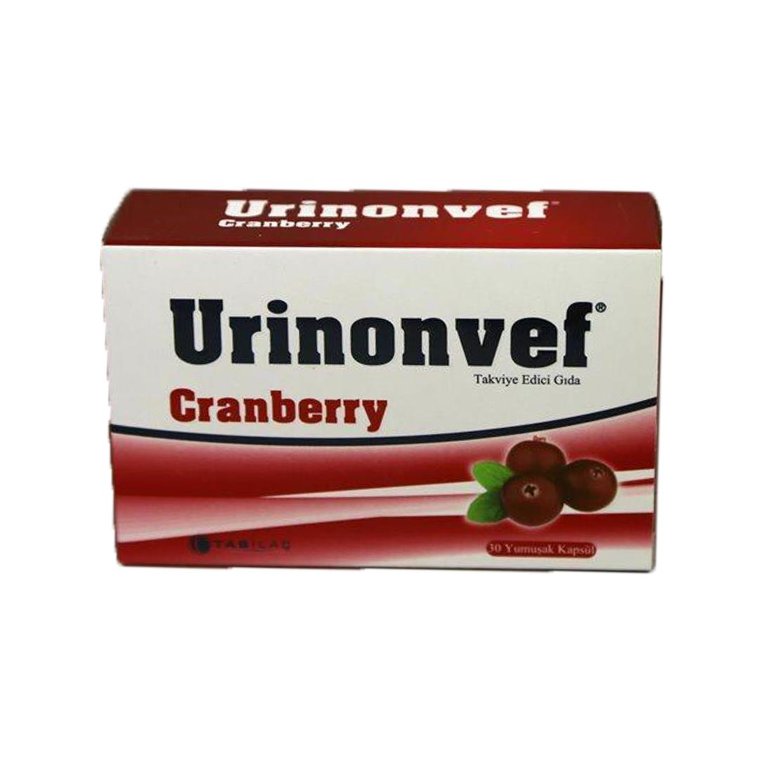Urinonvef Cranberry Takviye Edici Gıda 30 Yumuşak Kapsül