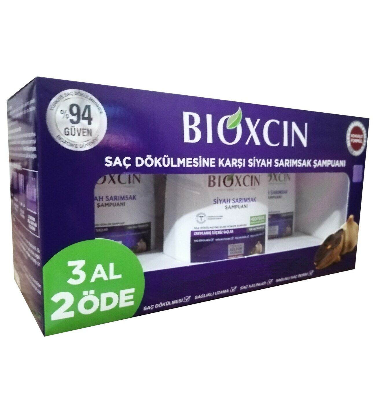 Bioxcin Siyah Sarımsak Şampuanı 300 ml - 3 Al 2 Öde