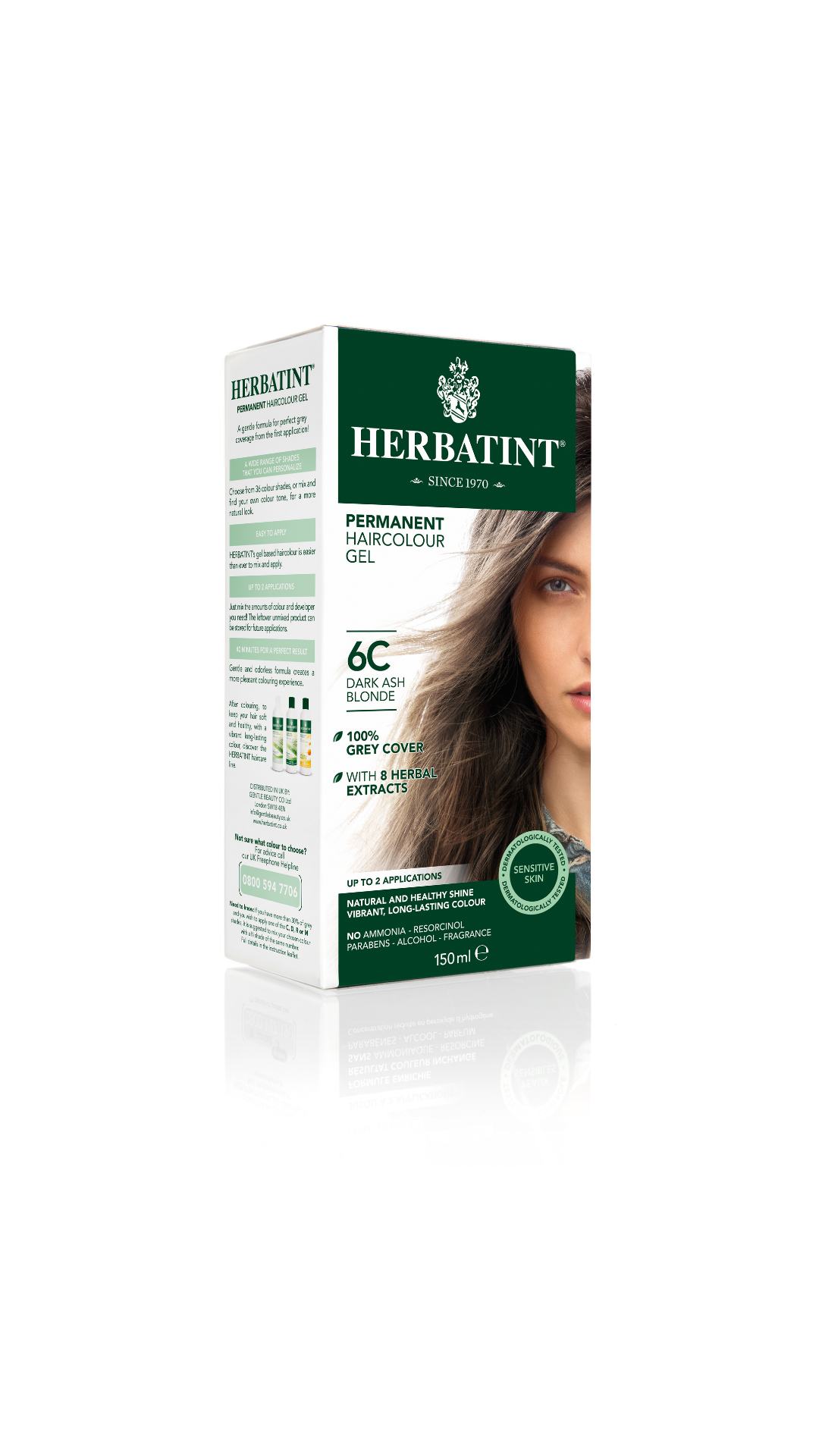 Herbatint Bitkisel Saç Boyası 6C Dark Ash Chestnut Koyu Küllü Sarı 150 ml