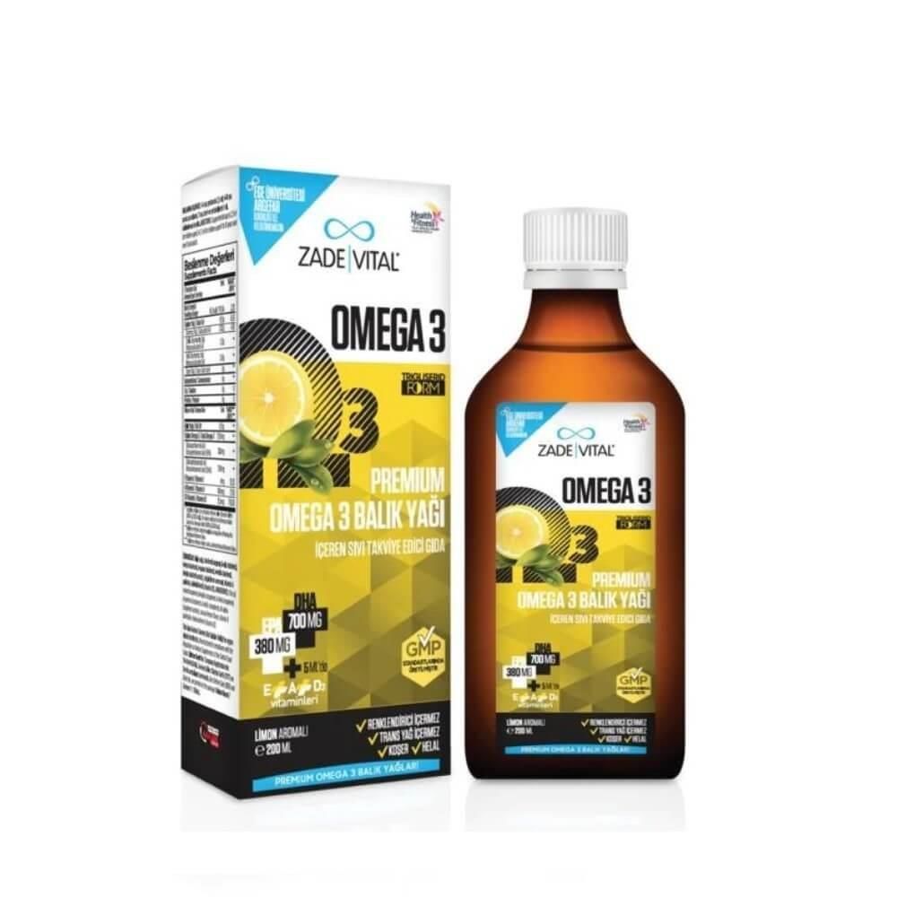 Zade Vital Premium Omega 3 Balık Yağı - Oyun Hamuru Hediyeli
