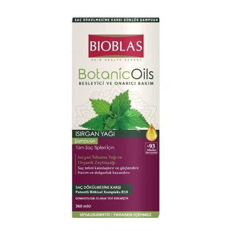 Bioblas Organic Oils Isırgan Yağlı Şampuan 360 ml