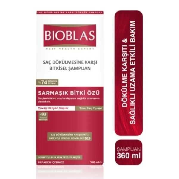 Bioblas Saç Dökülmesine Karşı Sağlıklı Uzama Etkili Şampun 360 ml
