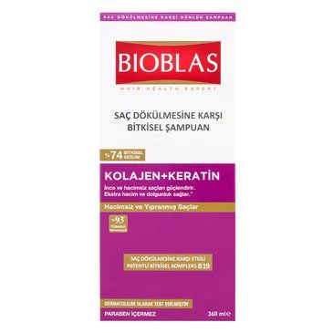 Bioblas Collagen + Keratin Saç Dökülmesine Karşı Şampuan 360 ml