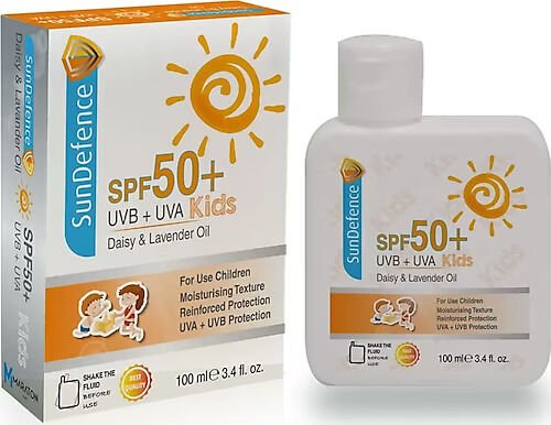 Sundefence Güneş Kremi Kids Papatya ve Lavanta Yağı SPF50+ 100 ml
