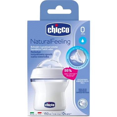 Chicco Natural Feeling Açılı Geniş Ağız Biberon 0 Ay+ 150 ml