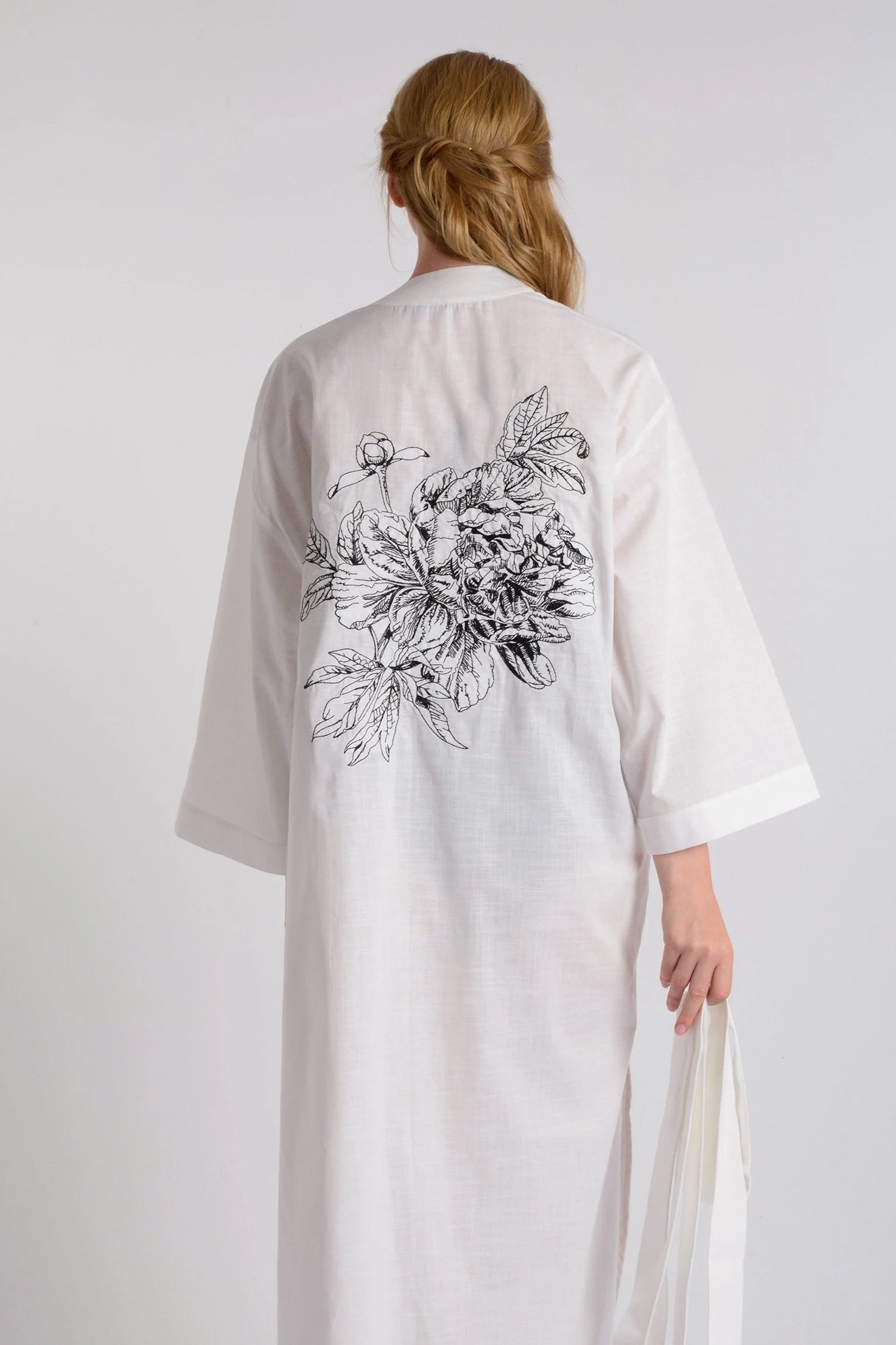 Peony Linen Kimono