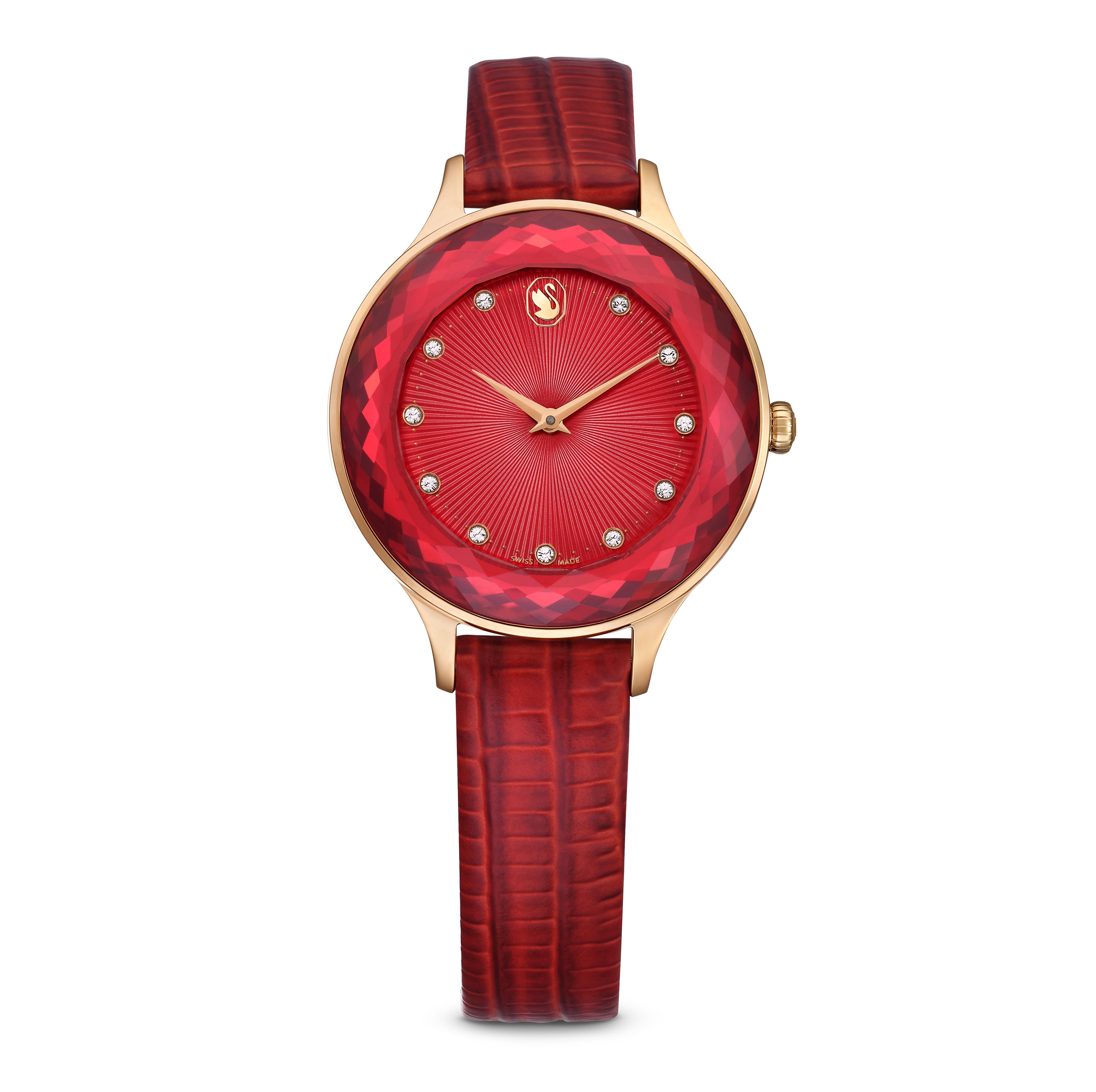 Octea Nova Saat, İsviçre Üretimi, Kırmızı, Pembe altın rengi yüzey
