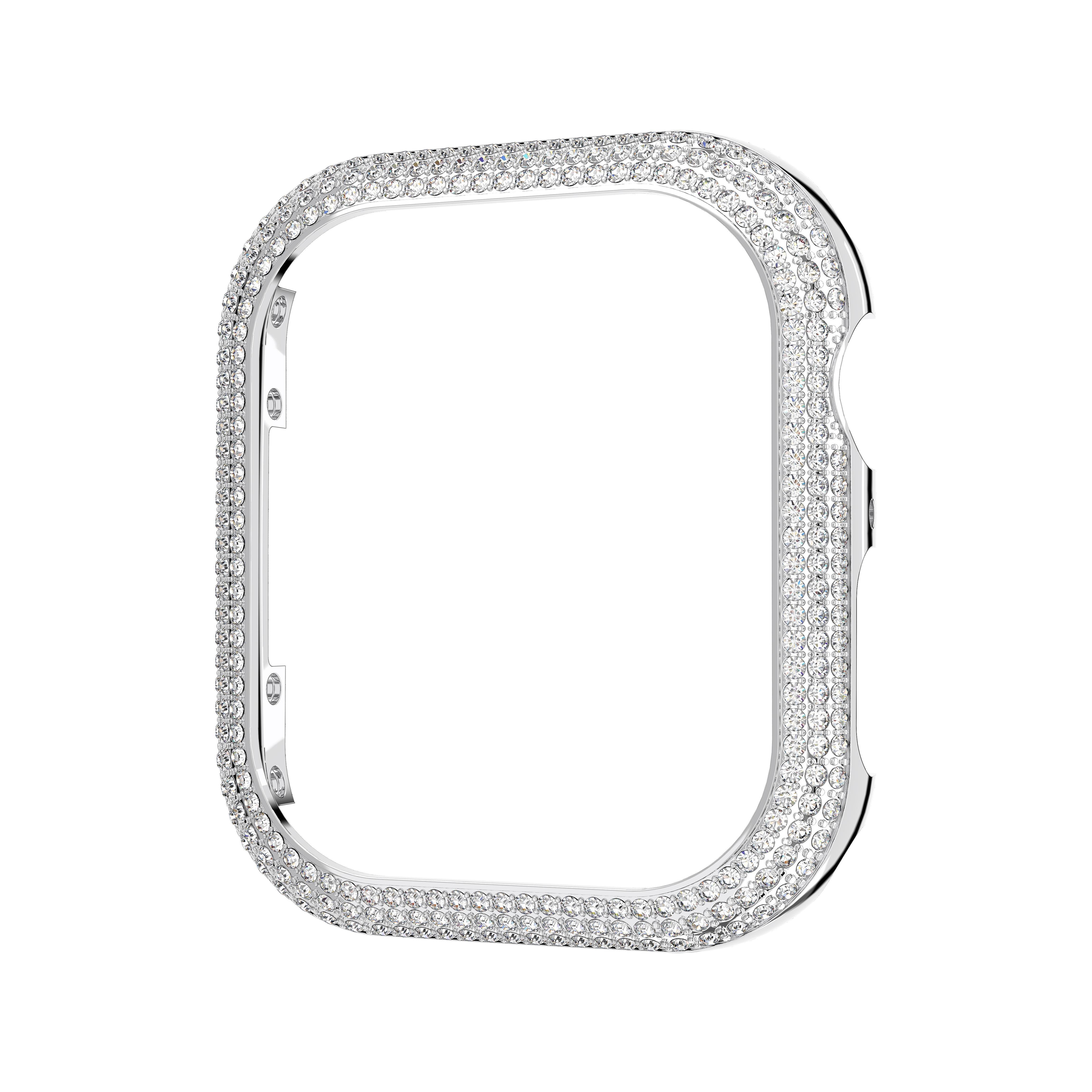 Sparkling Apple Watch® uyumlu kılıf, Gümüş Rengi