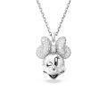Disney Minnie Mouse Kolye Ucu, Beyaz, Rodyum kaplama