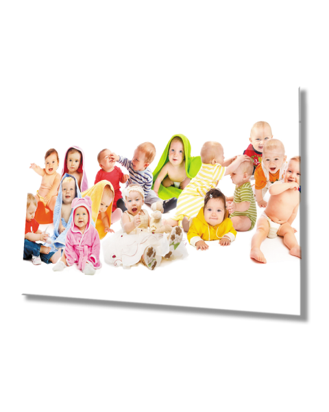 Bebekler Renkli  Cam Tablo  4mm Dayanıklı Temperli Cam Dolls Colored Glass Table 4mm Durable Tempered Glass