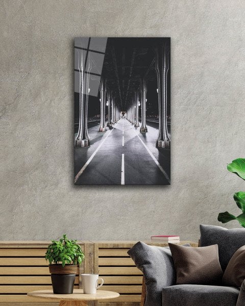 Sokak Cam Tablo  4mm Dayanıklı Temperli Cam, Street Glass Wall Decor