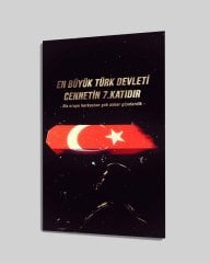 İdealizbiz Türklük Cam Tablo  4mm Dayanıklı Temperli Cam