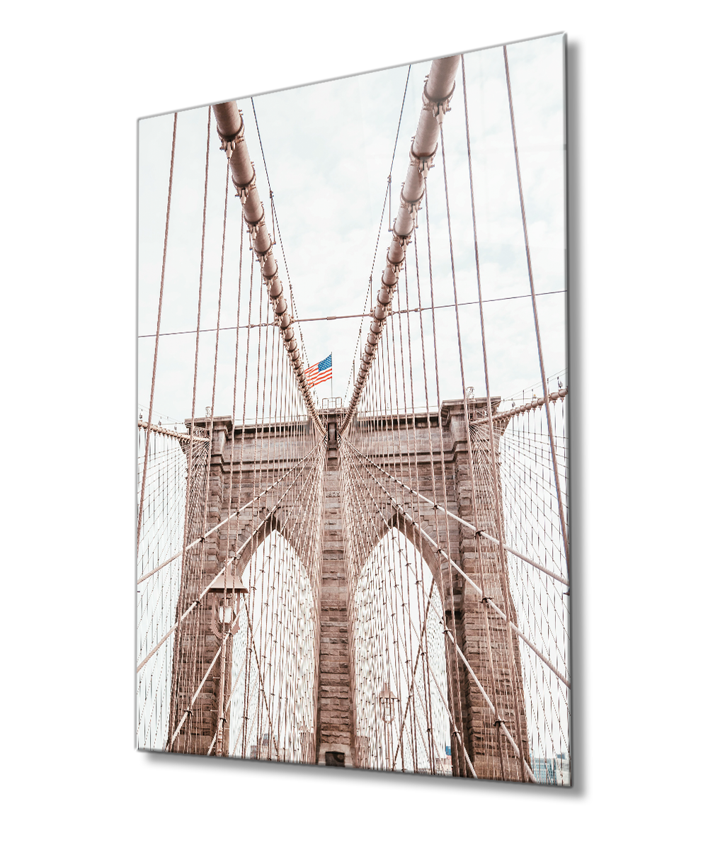 Köprü Cam Tablo  4mm Dayanıklı Temperli Cam, Bridge Glass Wall Decor