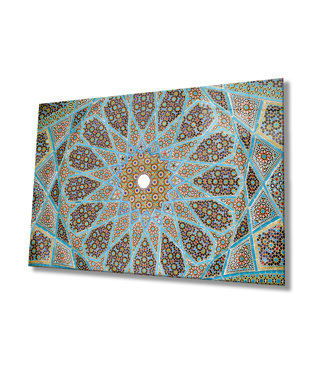 İslami Motif Cam Tablo 4mm Dayanıklı Temperli Cam