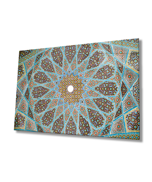 İslami Motif Cam Tablo 4mm Dayanıklı Temperli Cam