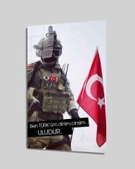 İdealizbiz Türk Askeri ve Bayrak Cam Tablo  4mm Dayanıklı Temperli Cam