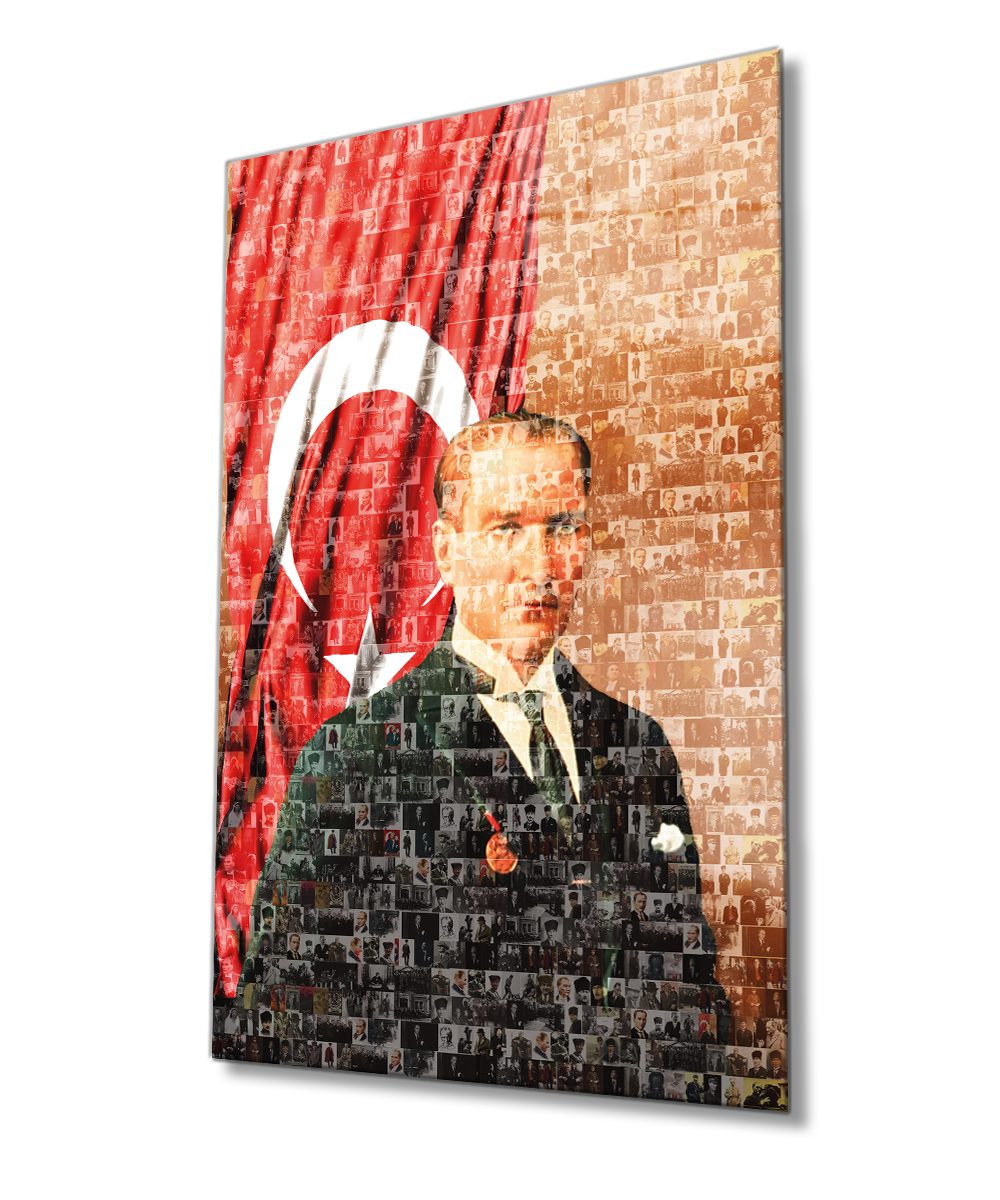 Anıtkabir Atatürk Cam Tablo 4mm Dayanıklı Temperli Cam, Atatürk Glass Wall Art