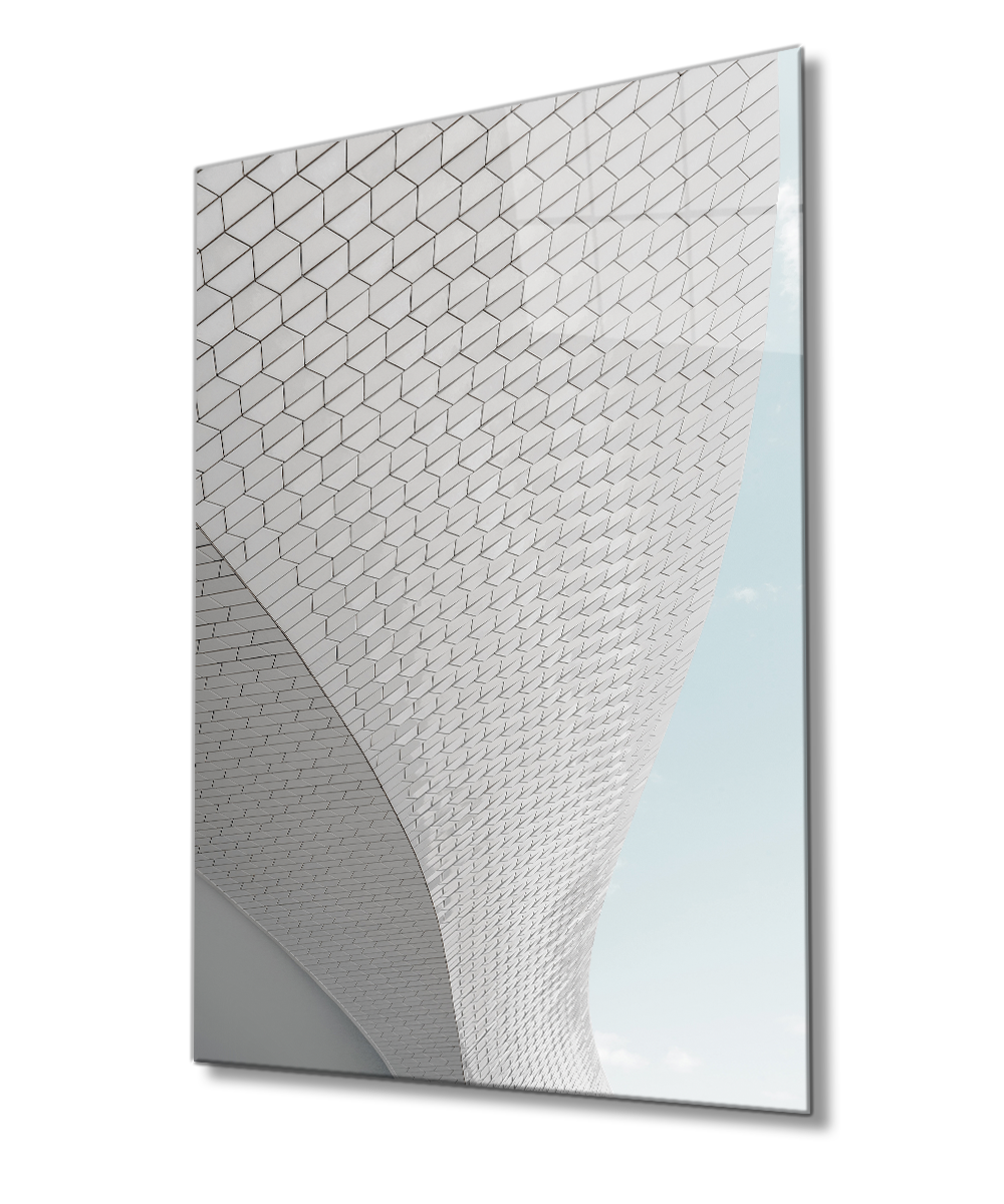 Geometrik Mimari Cam Tablo  4mm Dayanıklı Temperli Cam, Geometric Architecture Glass Wall Decor