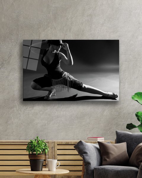 Balerin Cam Tablo  4mm Dayanıklı Temperli Cam Ballerina Glass Table 4mm Durable Tempered Glass Glass Wall Art