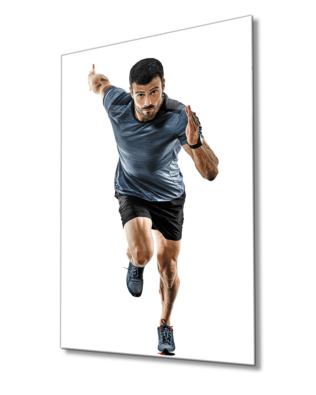 Spor Fitnes Cam Tablo  4mm Dayanıklı Temperli Cam Sports Fitness Glass Wall Art