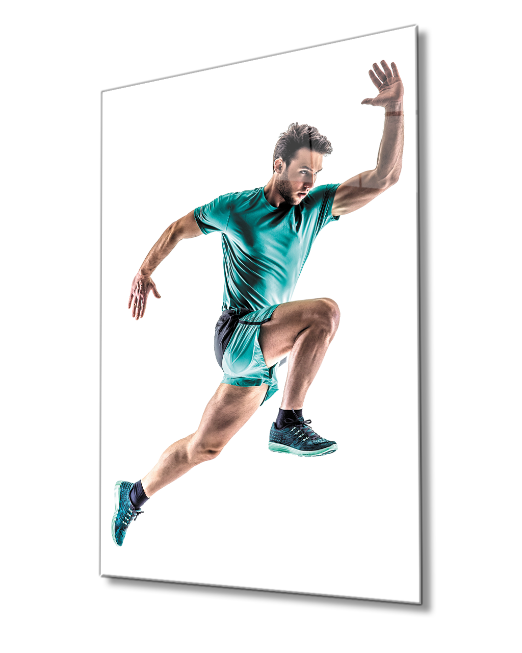 Spor Fitnes Cam Tablo  4mm Dayanıklı Temperli Cam Sports Fitness Glass Wall Art