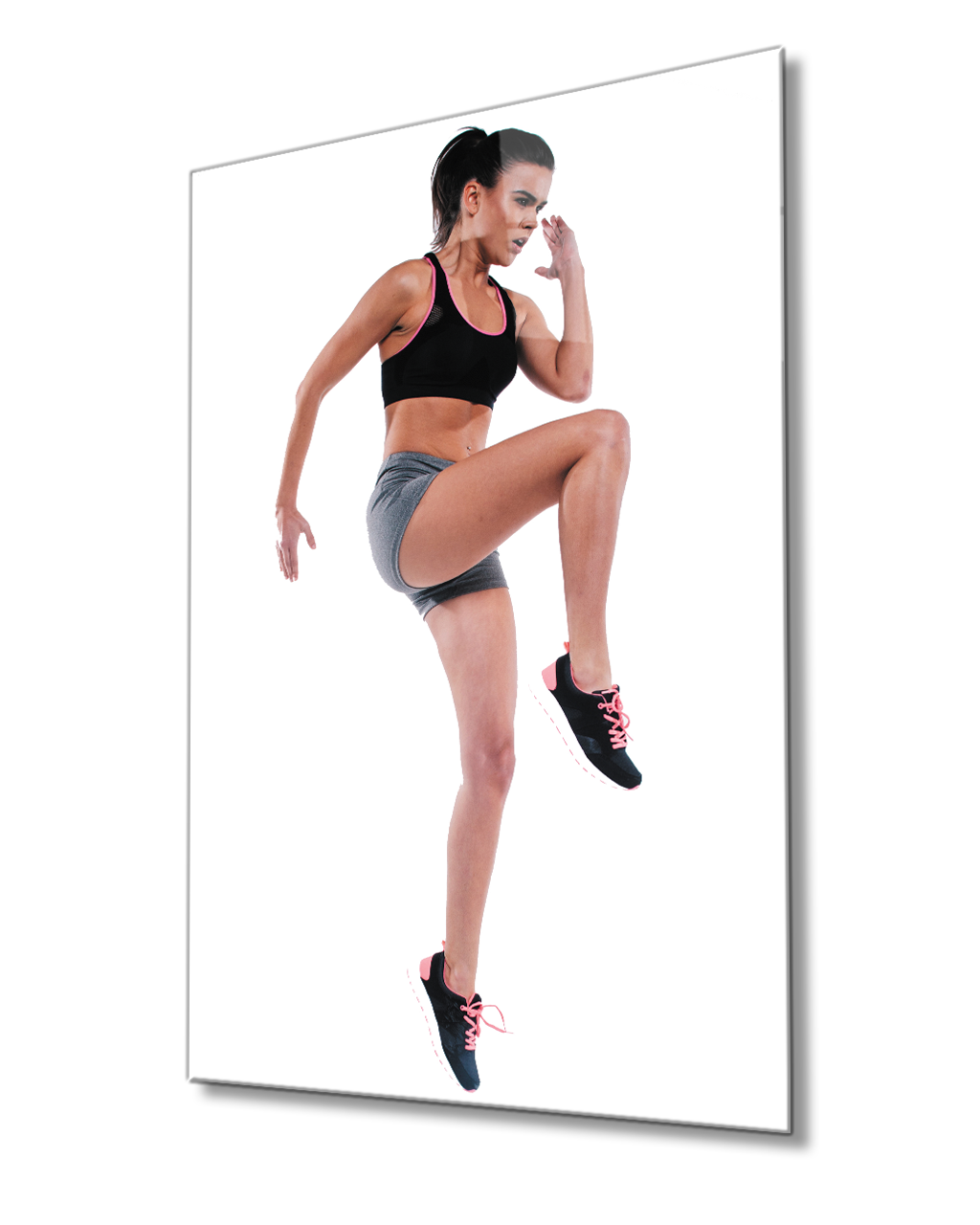 Spor Fitnes Cam Tablo  4mm Dayanıklı Temperli Cam Sports Fitness Glass Wall Art