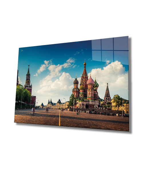 Moskova Cam Tablo  4mm Dayanıklı Temperli Cam, Moscow  Glass Wall Decor
