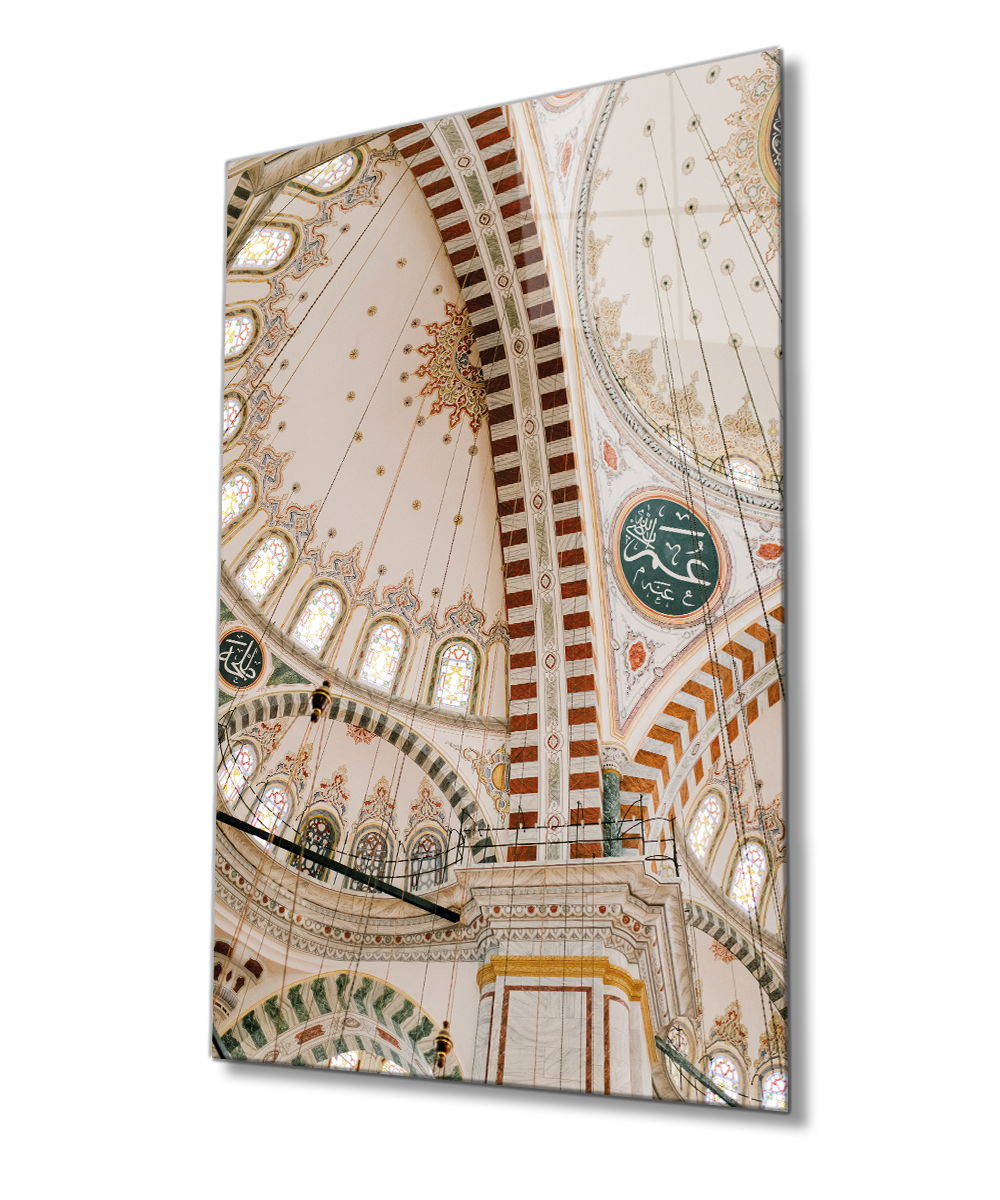 Cami Motif Dini Duvar Dekoru Cam Tablo 4mm Dayanıklı Temperli Cam