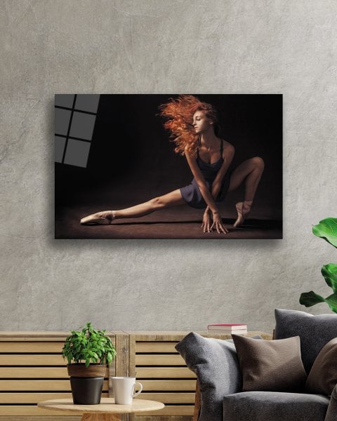 Balerin Cam Tablo  4mm Dayanıklı Temperli Cam Ballerina Glass Table 4mm Durable Tempered Glass Glass Wall Art