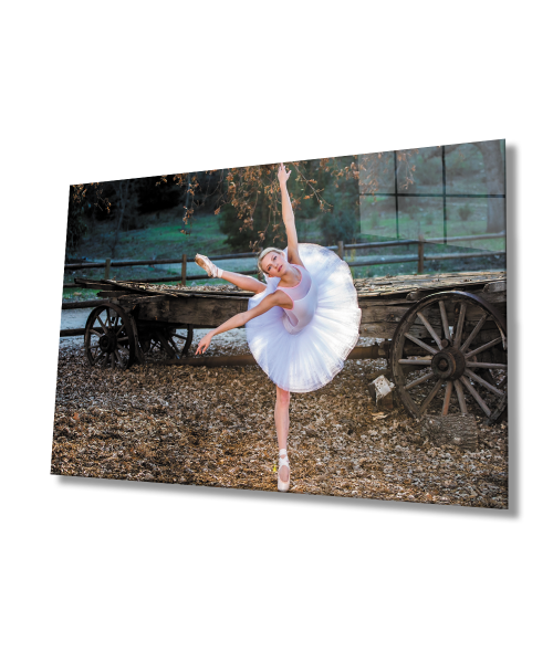 Balerin Cam Tablo  4mm Dayanıklı Temperli Cam Ballerina Glass Table 4mm Durable Tempered Glass Glass Wall Art